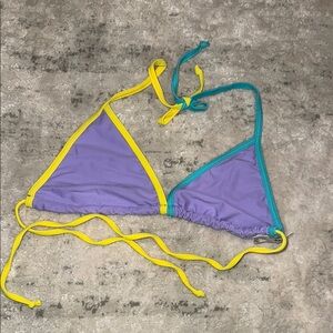Kids Swimwear Bikini Top - Purple and Yellow